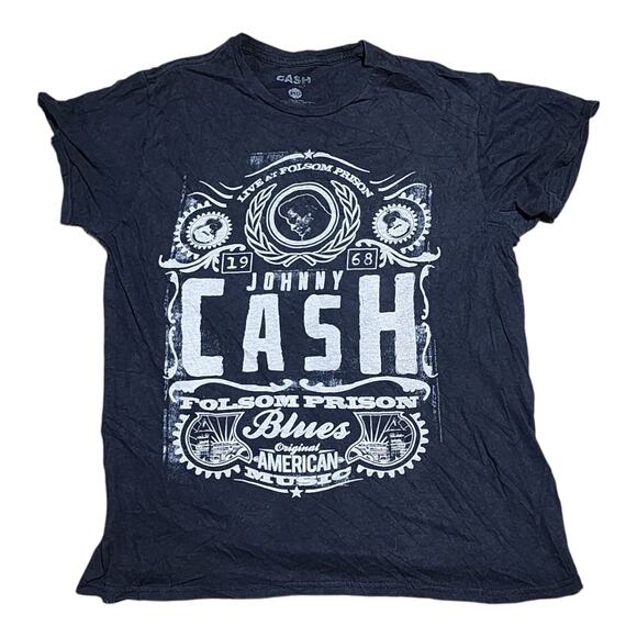 Johnny Cash Folsom Prison 1968 T-shirt Black Size Medium M - Picture 1 of 3